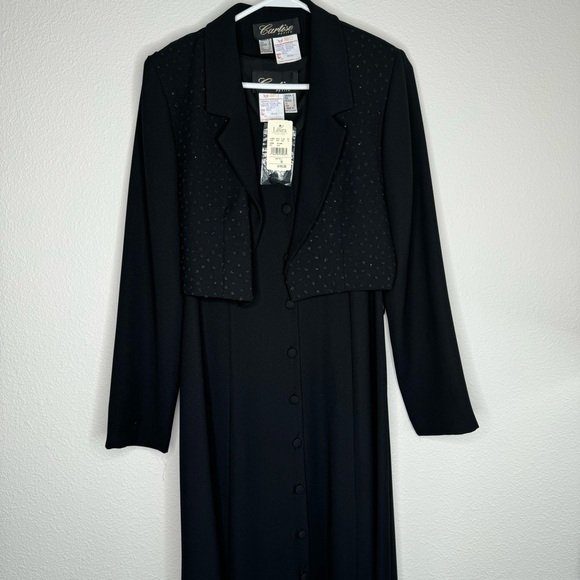 Cartise Vintage Black Dress with Mini Coat - Picture 5 of 5
